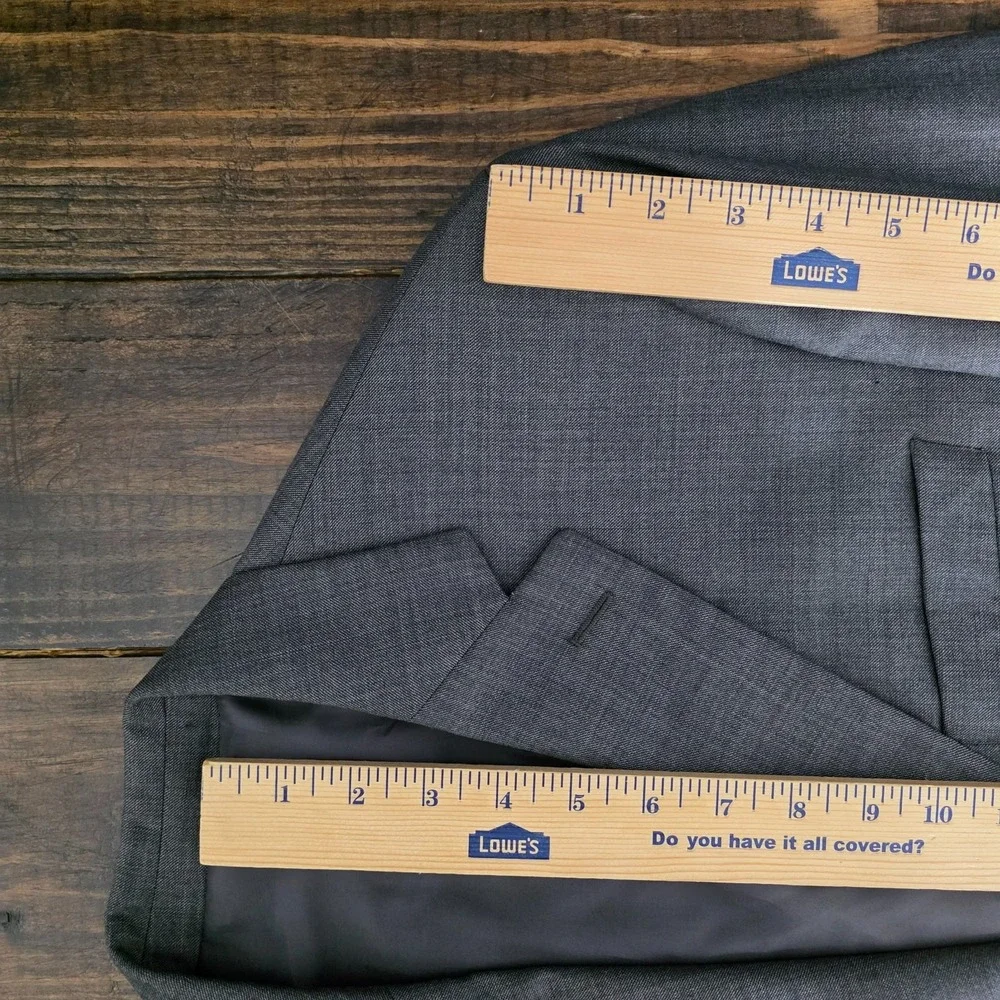 Lauren Ralph Lauren Men's Sport Coat‎ Blazer Two Button Gray Sharkskin Wool 40S